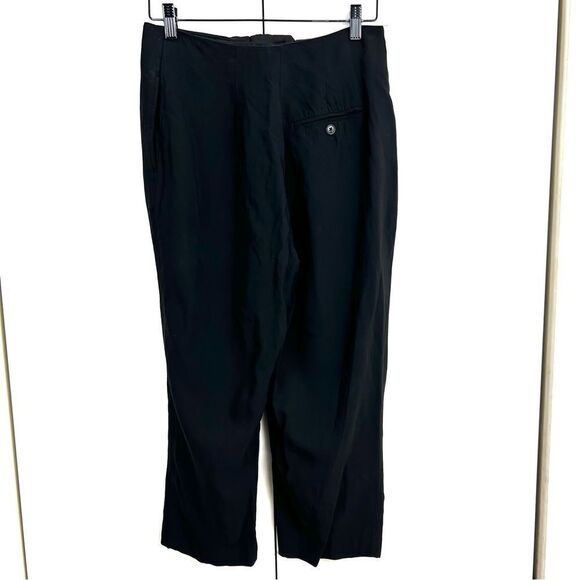 3.1 Phillip Lim Trousers Pants Women’s 8 Black Crepe Cropped Pleated Tapered. - Picture 2 of 9